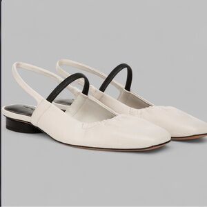 Vince Venice Slingback Flat white/black size 8-NEW